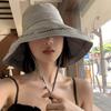 Thousand bird grid bucket hat women's summer uv anti-ultraviolet sunshade sunscreen hat big brim face covering sun hat