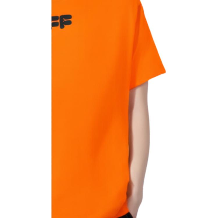 Off-White T-shirt a maniche corte con stampa logo classico FW21 Top da uomo Arancione OMAA027F21JER0032010