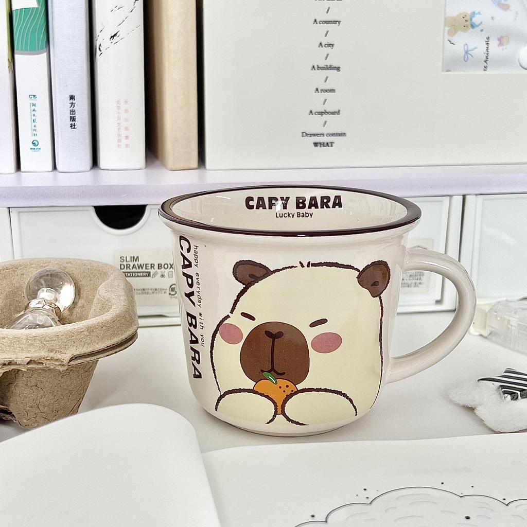 Capybara Cute Ceramic Mug Kids Water Mug Cartoon Mug Couple Coffee Milk Mug Birthday Gift