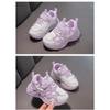 Girls' Sports Shoes Net Surface Breathable Spring and Autumn New Soft Soled Running Shoes for Children Big Daddy Shoes for Girls