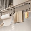 No Drill Under Cabinet Paper Towel Holder Wall Mounted Cling Film Storage Rack for Kitchen