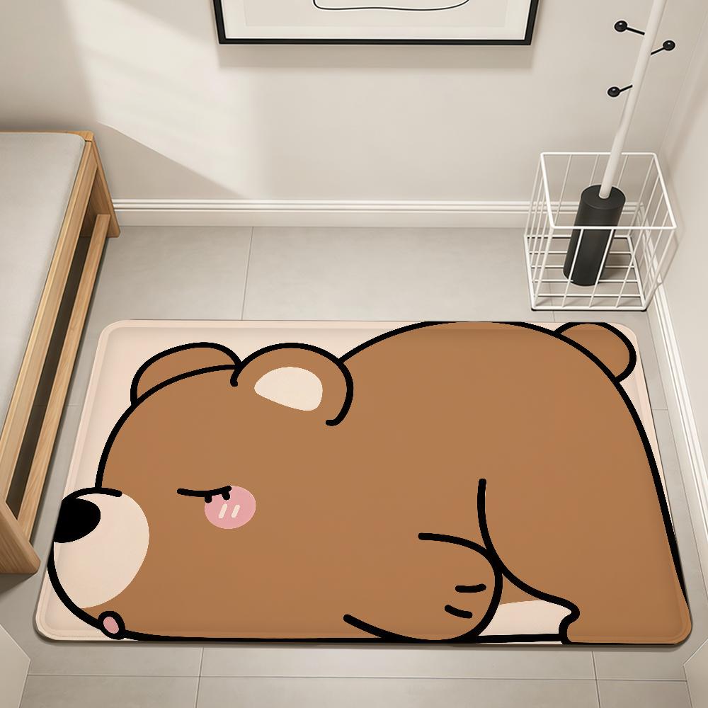 modern cute cartoon bear tiger puppy Home Bed Rug Kitchen Bath Floor Mat Hallway Balcony Carpet Entrance Doormat hogar Decor