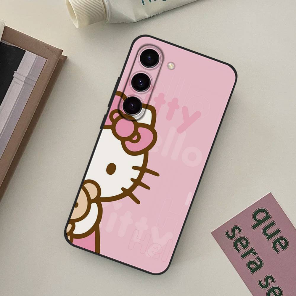 H-HelloS-S K-Kitty Cute Phone Case For Samsung Galaxy S21 S22 S23 S24ULTRA S25ULTRA FE Ultra Plus5G A52S S26 Soft Cover