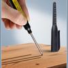 3Pcs Multi-Purpose 45mm Deep Drill Hole Long Nib Marker Pens Waterproof for Bathroom Woodworking Long Head Carpenter Pen