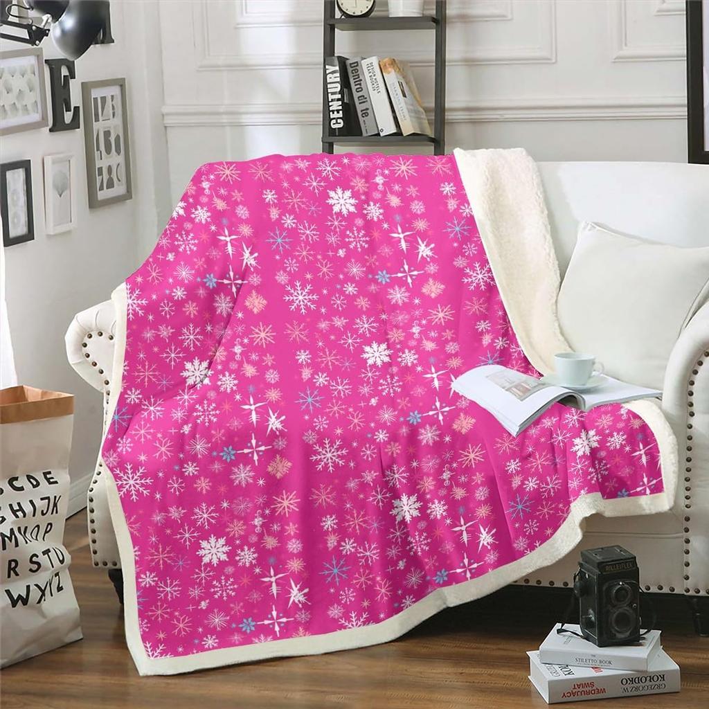 Merry Christmas Fleece Blanket for Kids Boys Girls Xmas Gnome Santa Claus Sherpa Blanket, Happy New Year Blanket Festival Themed