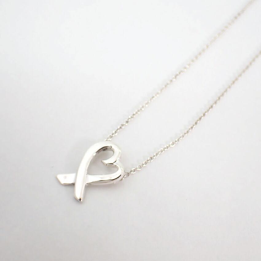 [Used] TIFFANY 925 Loving Heart Pendant/Necklace/g517-40