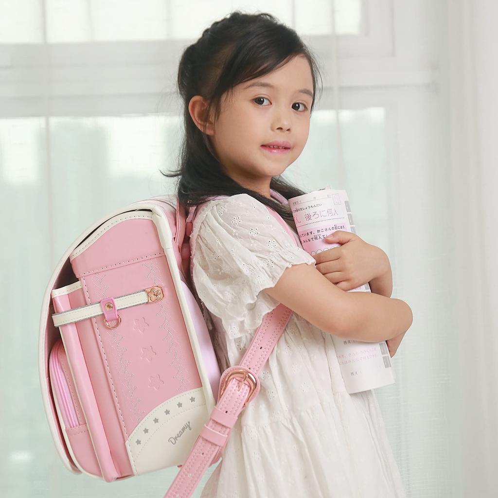 Latest Unicorn Model School Bag for Elementary School Premium Synthetic Leather and Pearl Reflective Metal Transparent Warranty Coulomb's Girls,