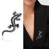 Personality Exaggerated Versatile Alloy Diamond Gecko Brooch Fashion Trend Animal Pin