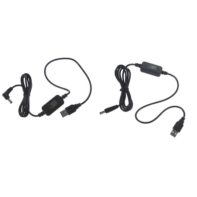 USB Power Cable with DC 5.5 X 2.1mm Plug Universal Voltage Step Up Converter Cord for Camera Desk Lamp Speaker