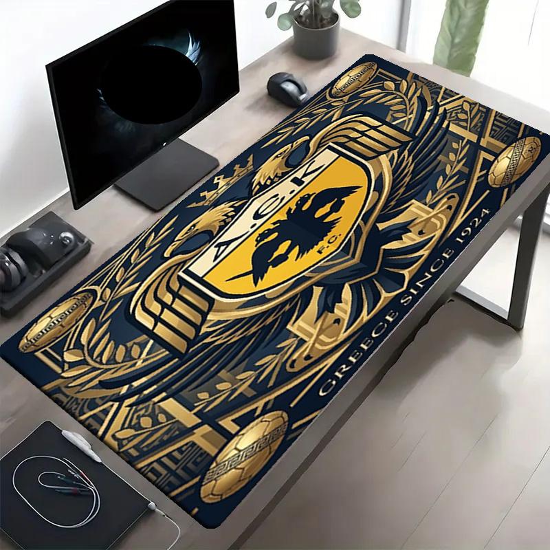 AEK Athens FC Print Mouse Pad, Anti‑Slip Desktop Keyboard Mat, for PC Laptop Gaming Working Daily Use, Cool Festival Surprise Gift