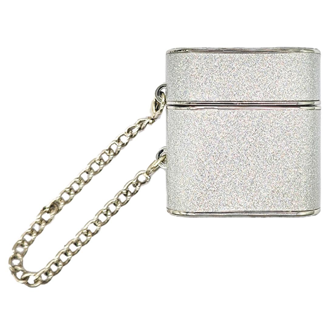 

For Apple AirPods with Charging Case (2016)/(2019)/AirPods with Wireless Charging Case (2019) Glitter Powder Bluetooth-compatible Earphone Cover White