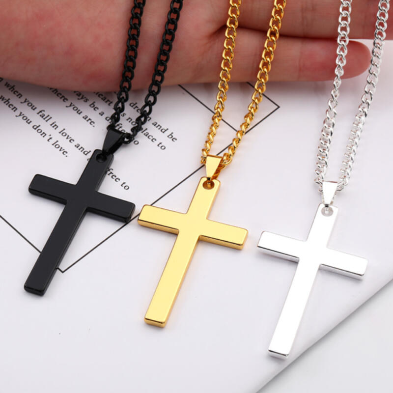 Cross Necklace Fashion Friendship Surgical Cross Necklace Black