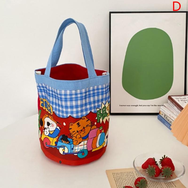 

Милая сумка-ведро с дудлами, сумка-цилиндр с мультяшным принтом, холщовая сумка, женская сумочка, сумка для ланча, сумка-шоппер, школьная сумка