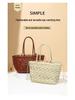 French High-End Woven Basket Handbag