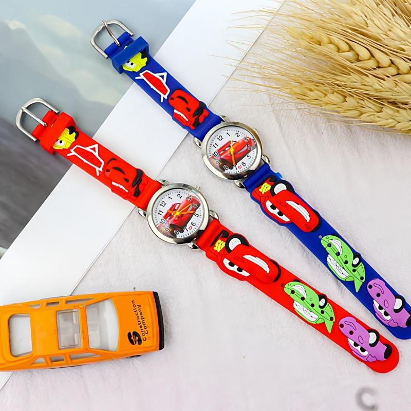 Car Lightning Mcqueen Animation Peripheral Cartoon Cute Boy And Girl Pointer Electronic Watch Children'S Day Gift Birthda