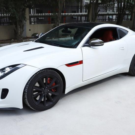 Red Carbon Fiber Side Fender Vent Frame Stiker For Jaguar F-TYPE 2013-