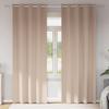VidaXL Verdunkelungs-Vorhänge mit Ringen 2 stk. Taupe 260 x 140 cm