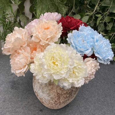 Artificial Peony Bundle UV Resistant Faux Peony Flowers Realistic Fake Peony Branch for Home Decor Party Wedding Centerpiece Floral Arrangements
