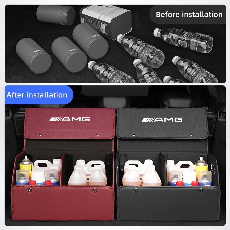 1 Stück Auto Kofferraum Aufbewahrungsbox Große Kapazität Werkzeug Organizer Tasche Zubehör Für Mercedes Benz AMG A B C E G CLA W211 W203 W204
