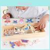 Wooden Childrens Toy With Little Rabbits Dress Up Puzzle For Learning And Play
