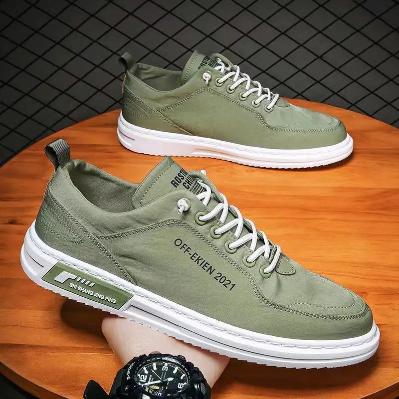 Men Sneakers Casual Breathable Walking Flats Lace-up Skateboard Trainers Fashion Lightweight Man Vulacnized Shoes Canvas Shoes