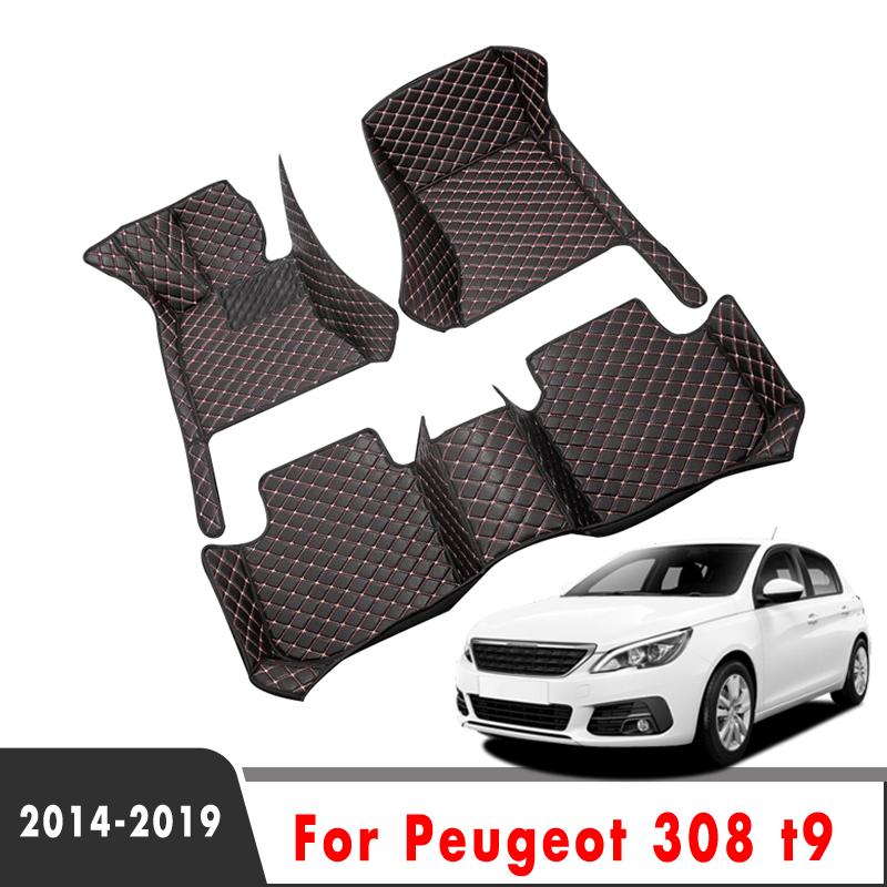 

Carpets Car Floor Mats For Peugeot 308 t9 2019 2018 2017 2016 2015 2014 Auto Interior Custom Waterproof Anti Dirty Rugs
