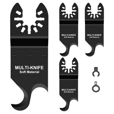 3/4 Stück Oszillierendes Multitool Hakenmesser Klinge Multitool Sägeblätter Universelles Oszillierendes Sägeblatt für Weiches Material Teppich
