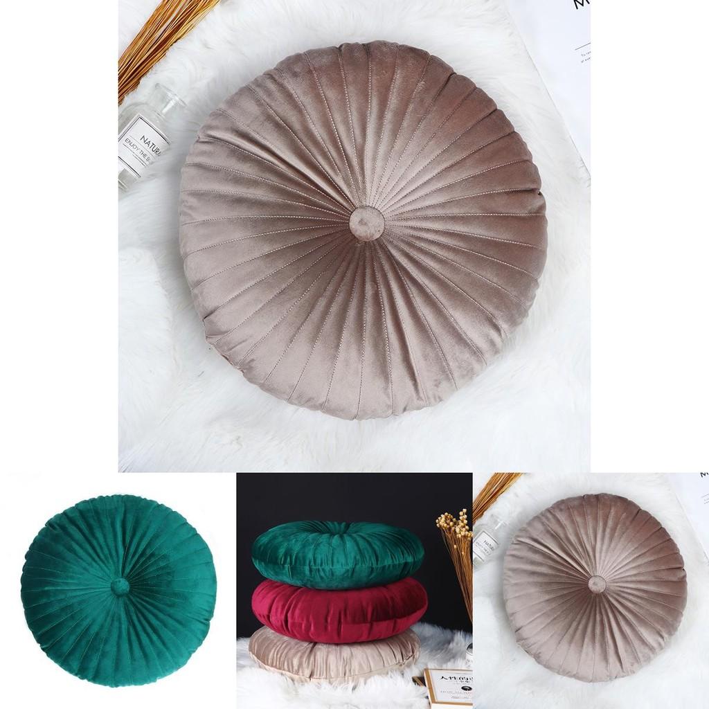 Cozy Round Pumpkin Back Seat Chair Cushion With Soft Velvet Touch And Durable Design