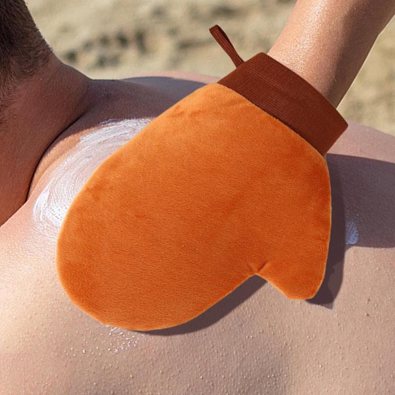Tan Mitt Body Lotion Glove Self Tanning Mitt Double Sided Prevents Sticky Hands Applicator Portable Quick Dry Flocking Glove