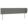 Maison Exclusive - Tête de lit avec oreilles Gris foncé 183x23x78/88 cm Tissu