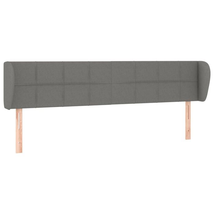 Maison Exclusive - Tête de lit avec oreilles Gris foncé 183x23x78/88 cm Tissu