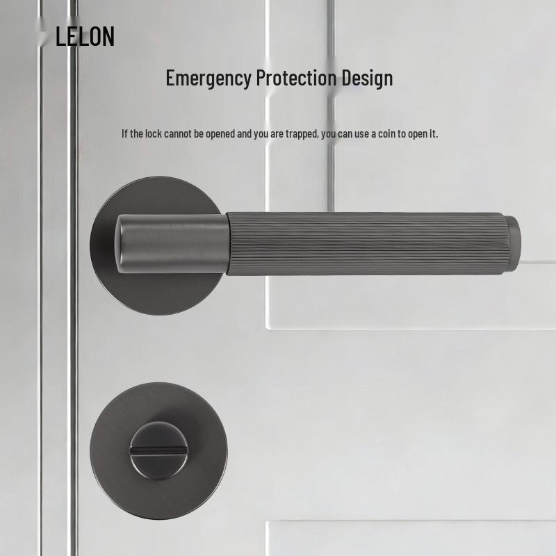 Zinc Alloy Split Handle Lock for Home, Hotel, and Bathroom Doors