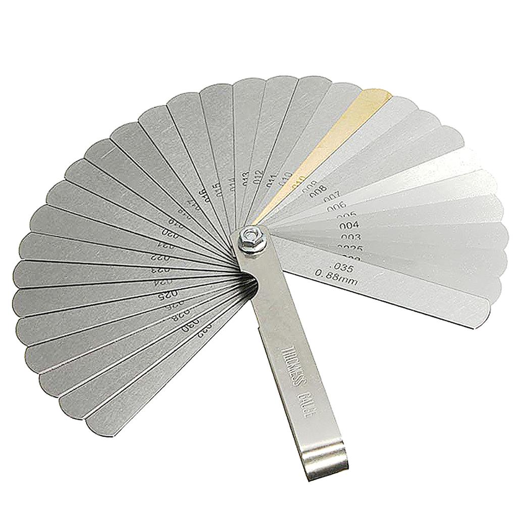 Feeler Gauge Brass 32 Blade Mm Inch Stainless Steel Accurate Foldable Widely Used Blade Gauge for