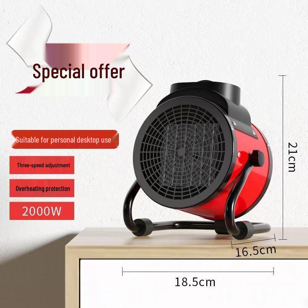 Yangzi Desktop Rapid-Heat Ceramic PTC Fan Electric Heater, Energy-Saving Little Steel Cannon