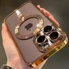 Transparent Plating Magnetic Case For iPhone 16 Pro Max 16 Plus 14 13 12 11 15 Pro Max For Magsafe Wireless Charging Phone Cover