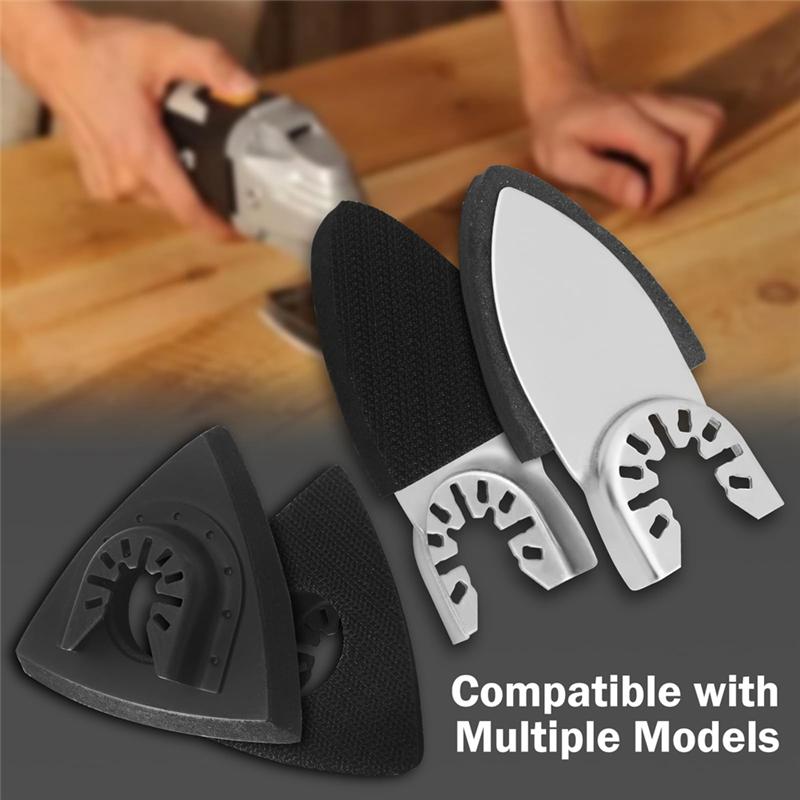 A55F-135Pcs Oscillating Tool Sanding Pads Kit, Triangle Sanding Pads Triangle Sandpaper,Finger Sanding Pads Finger Sandpaper