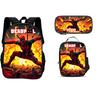 Deadpool Movie 3Pcs Set Backpack+Pencil Case+lunch Bags  Fashion Boy and Girl Child Gift School Stationery