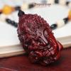 Rosewood Carved Pixiu Ornament: Gourd & Dragon Turtle Handicraft