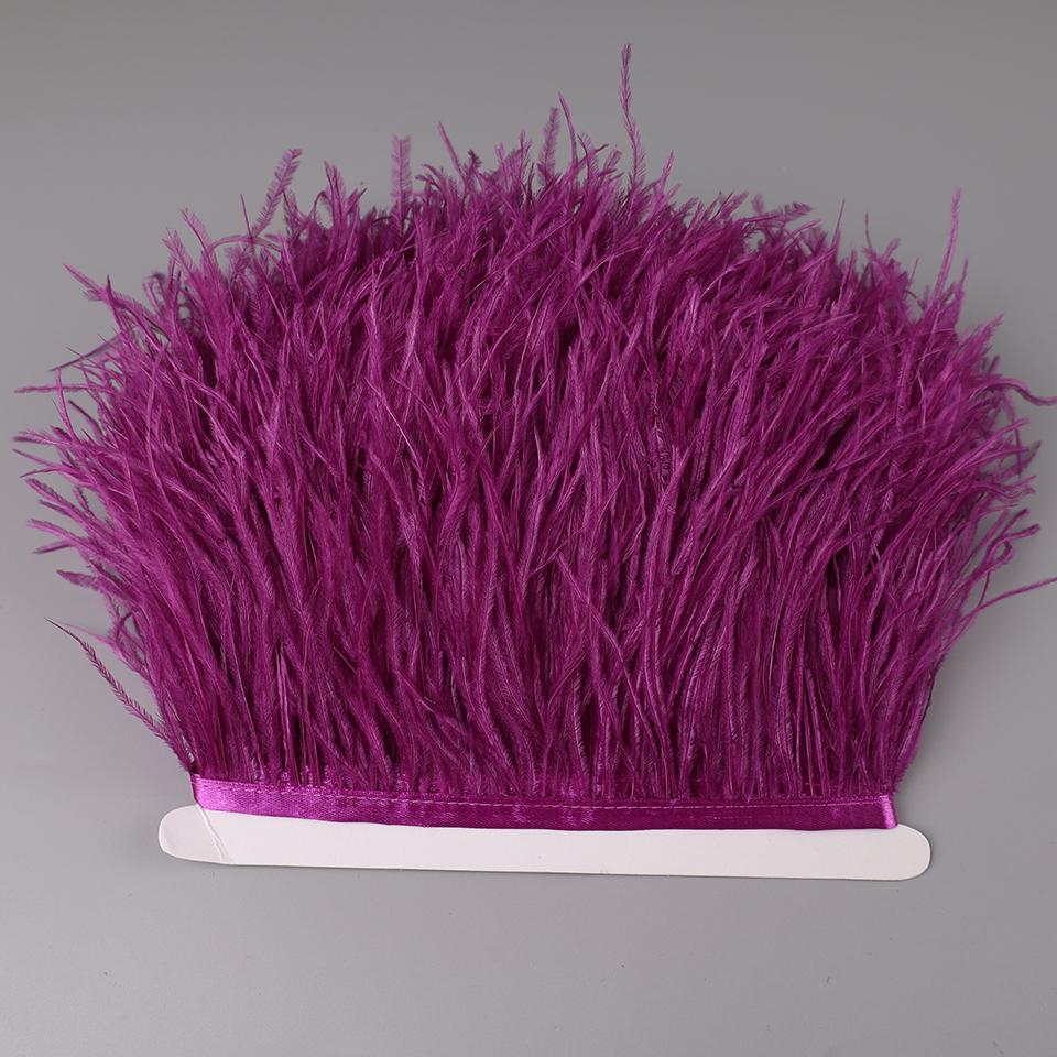 2M Pštrosí peří na stuze pro vyšívání šití do šatů ozdobné peří na pásce třásně pro oblečení