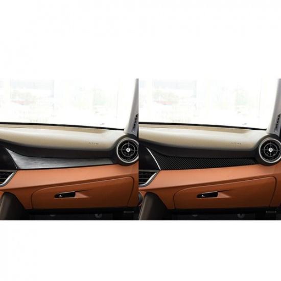 Carbon Fiber Passenger Side Dashboard Cover Trim For Alfa Romeo Giulia