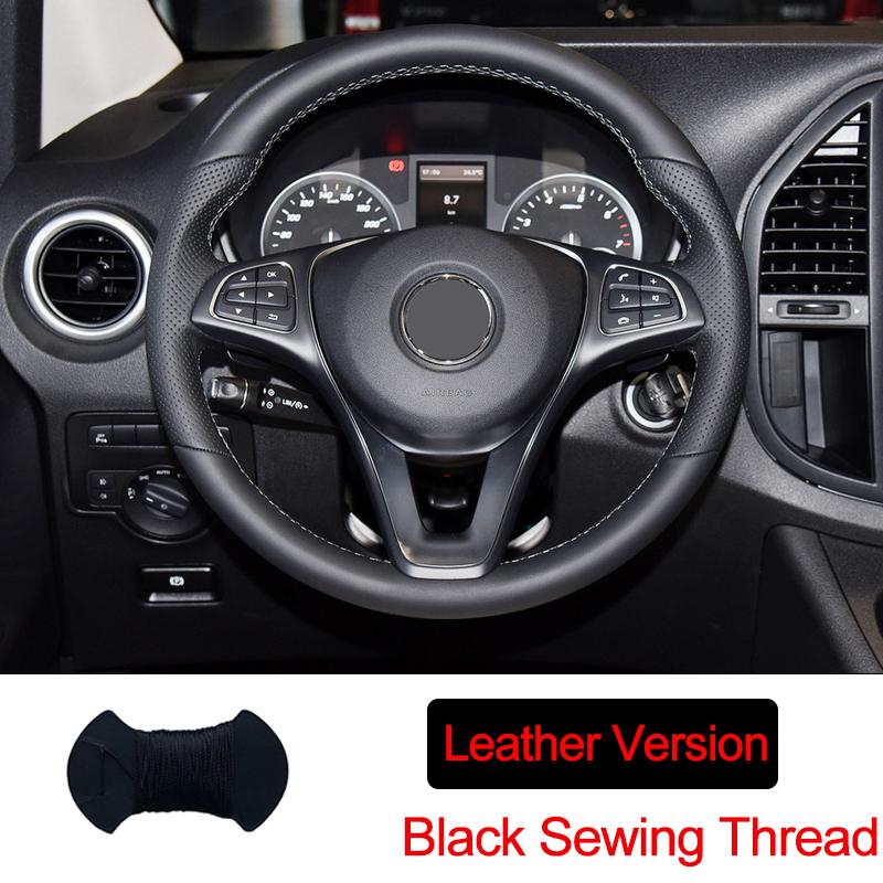 Hand Sewing Car Steering Wheel Wrap for Mercedes-Benz Vito III ( W447 ) 2015 - 2026 Circular Shape Braid On The Steering Wheel