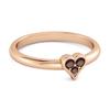 Garnet Heart Cluster Ring - 925 Sterling Silver Rose Gold Vermeil