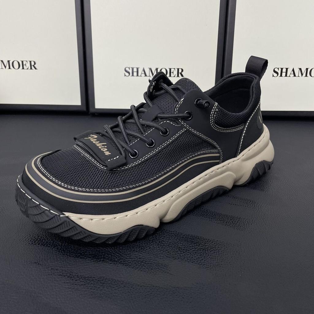 Mesh Men's Shoes 2025 Spring and Summer New Lightweight Non-slip Sports Shoes Breathable Soft Bottom Trend Versatile Thin Casual Shoes