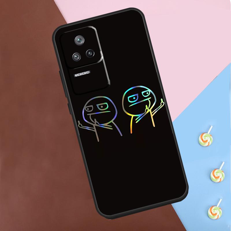 Funny Man Middle Finger Case For Xiaomi 13 14 13T Pro 11T 12T 12 Lite POCO X6 Pro X3 X4 X5 M6 Pro M5s F3 F5 Cover
