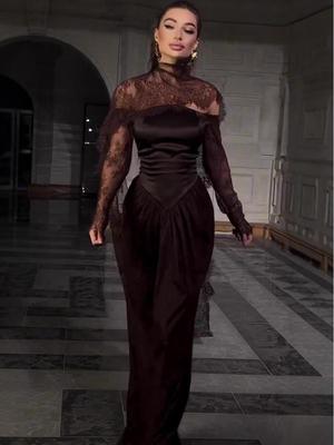 Elegant Cross-Border Long Sleeve Formal Dress - Women's Autumn 2025 Collection