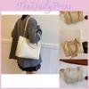 Trendy Korean Simple Design Woven Tote Bag Fashionable Beige And Khaki Options