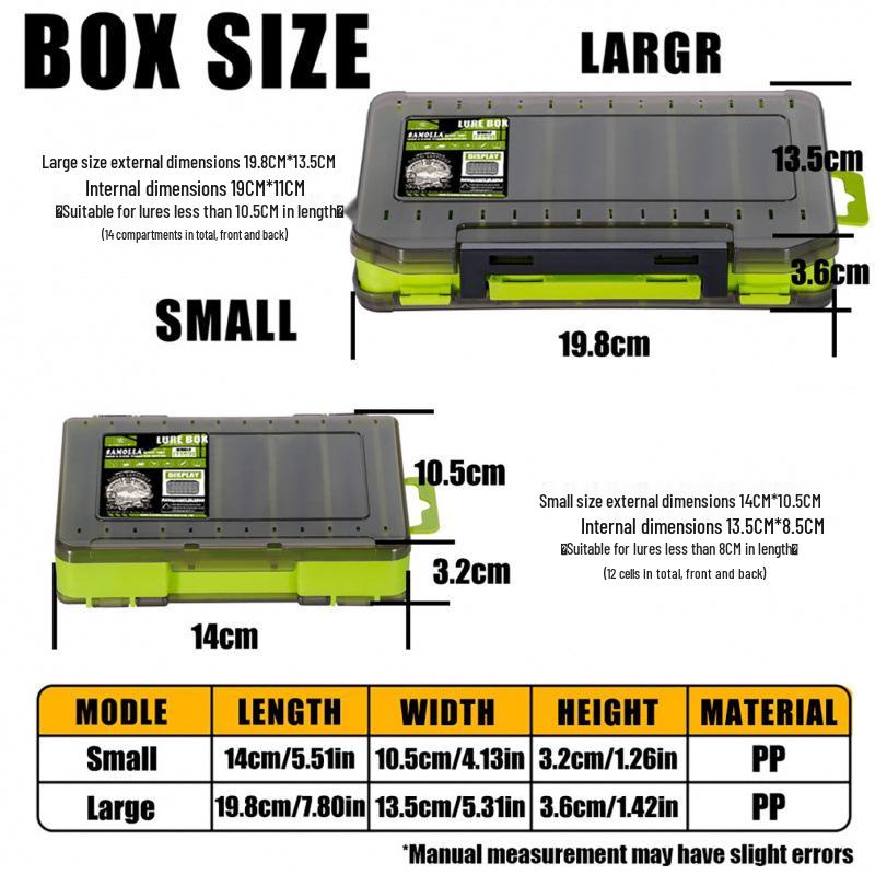 Double-Layer Multi-Functional Fishing Lure and Soft Bait Storage Box