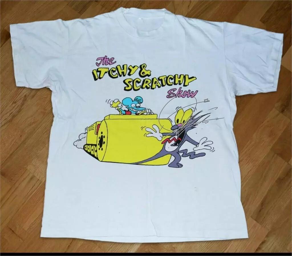1999 The Itchy & Scratchy Show T-Shirt Unisex Funny Tee All Sizes XXXXL