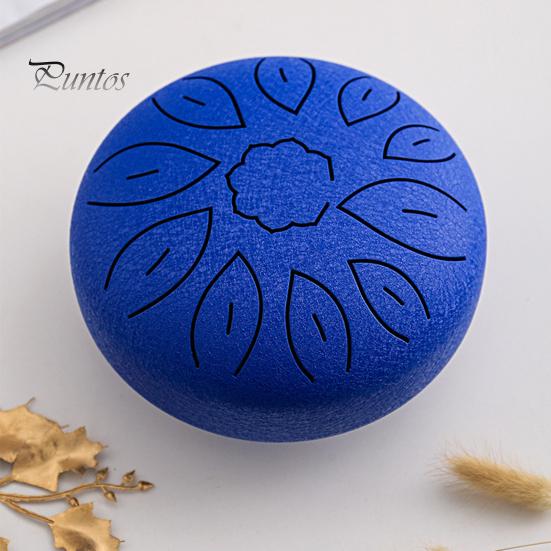 Compact Music Drum 6-Inch Steel Tongue with Mallets Note Stickers 11 Notes C Key Yoga Meditation Sound Therapy Hand Pan Musical Percussion Instrument