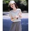 Shangjing Women's Simple Striped Short Sleeve T-Shirt